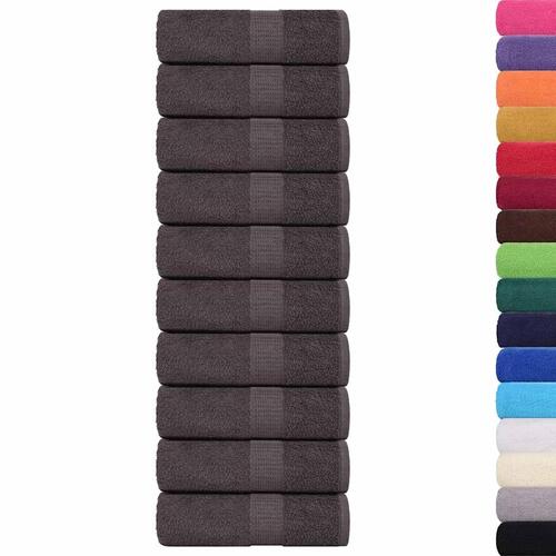 Håndklæder 50 stk. 30x30 cm 360 g/m² 100 % bomuld antracitgrå