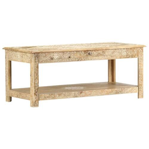 Sofabord 110 x 50 x 45 cm håndmalet massivt mangotræ