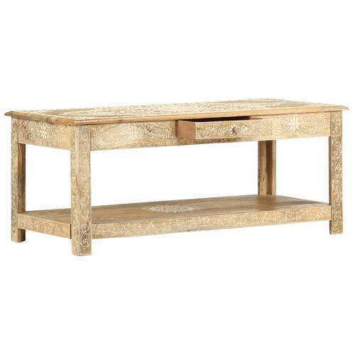 Sofabord 110 x 50 x 45 cm håndmalet massivt mangotræ