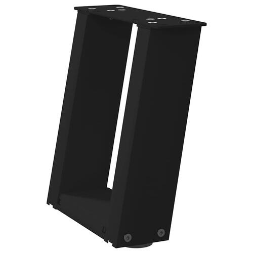 Sofabordben U-formet 2 stk 30x(30-31) cm stål sort
