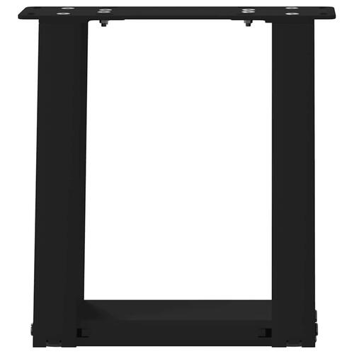 Sofabordben U-formet 2 stk 30x(30-31) cm stål sort