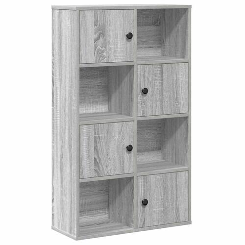 Bogreol 60x24x101,5 cm konstrueret træ grå sonoma-eg