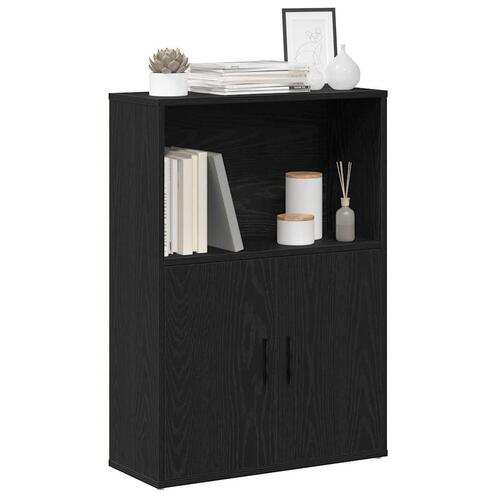 Bogreol 60x24x85 cm konstrueret træ sort-eg