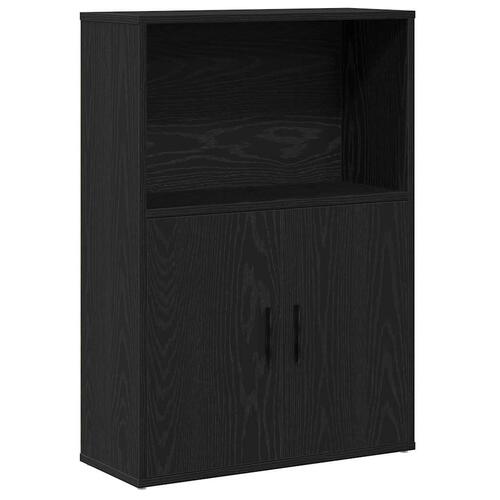 Bogreol 60x24x85 cm konstrueret træ sort-eg