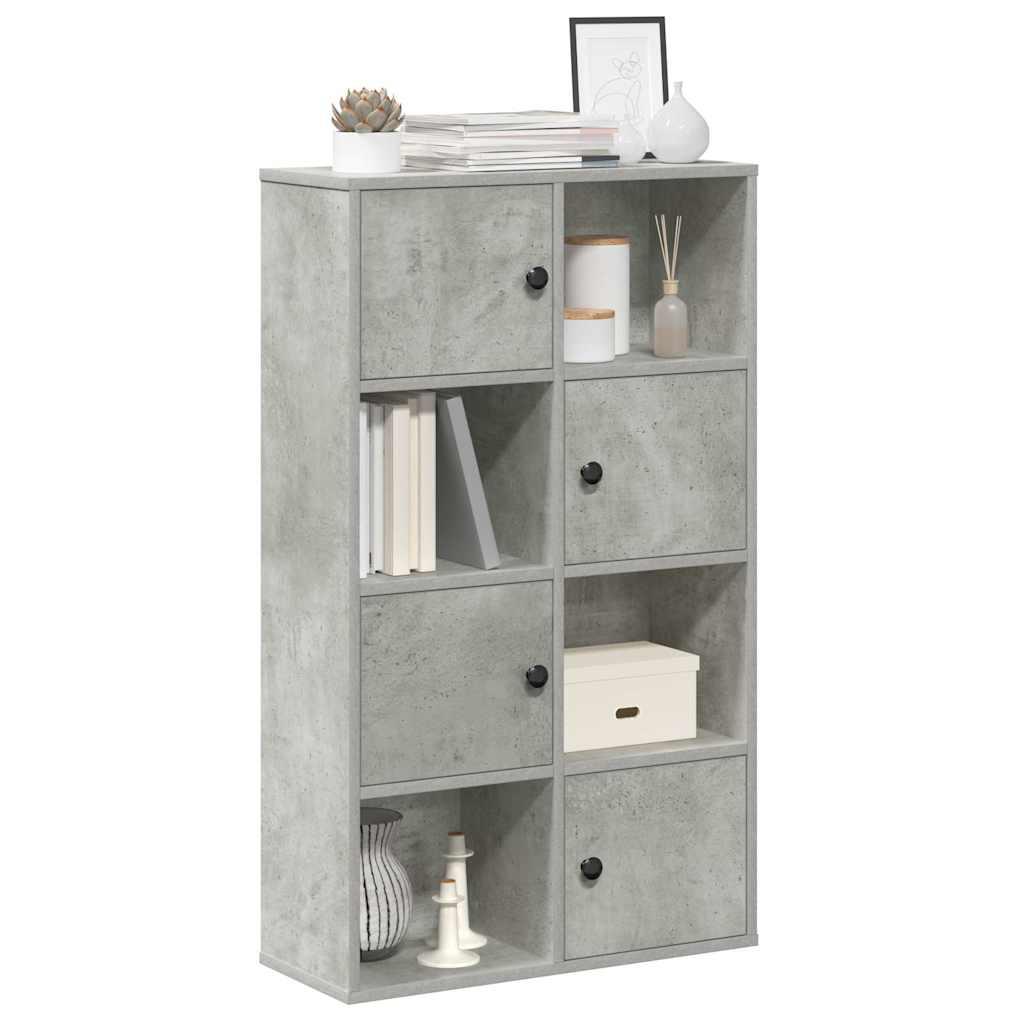 Bogreol 60x24x101,5 cm konstrueret træ betongrå