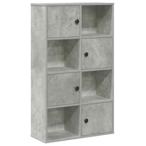 Bogreol 60x24x101,5 cm konstrueret træ betongrå