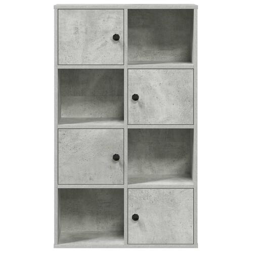Bogreol 60x24x101,5 cm konstrueret træ betongrå