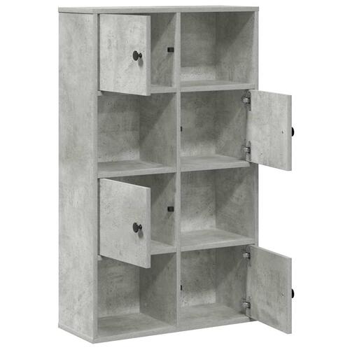 Bogreol 60x24x101,5 cm konstrueret træ betongrå
