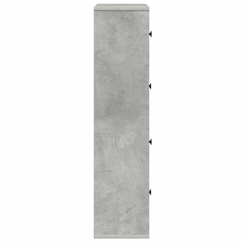 Bogreol 60x24x101,5 cm konstrueret træ betongrå