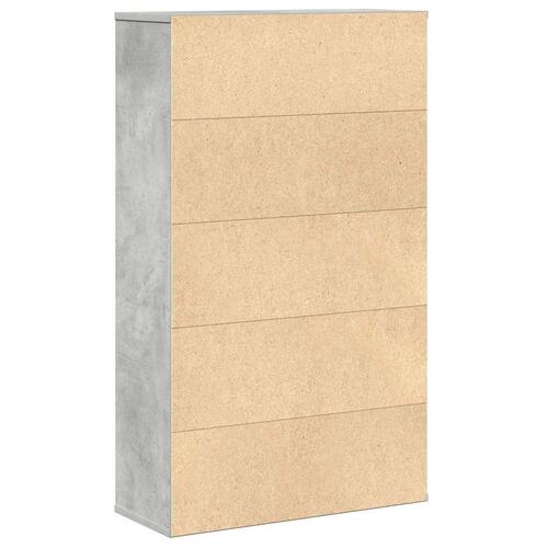 Bogreol 60x24x101,5 cm konstrueret træ betongrå
