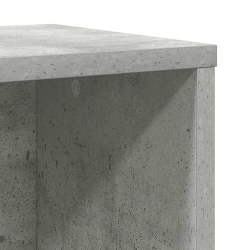 Bogreol 60x24x101,5 cm konstrueret træ betongrå
