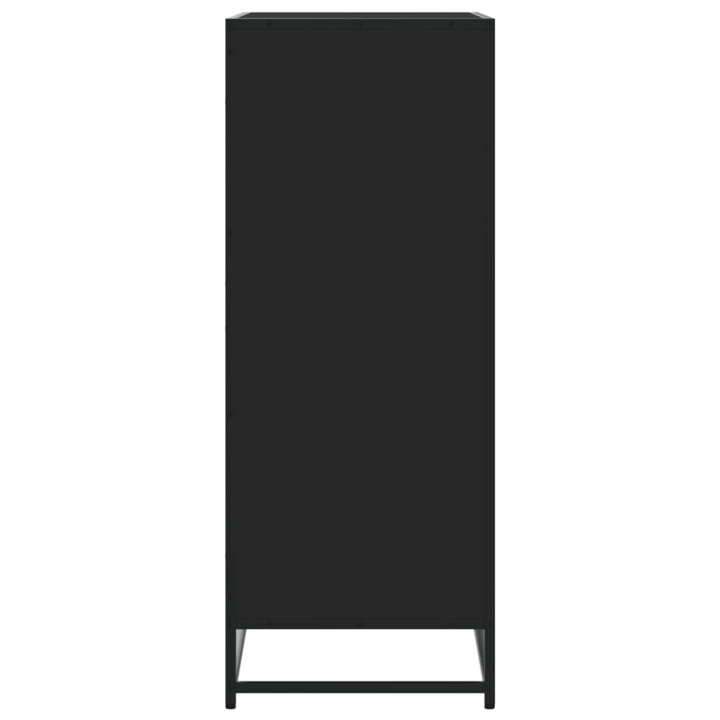 Skoskab 75x38x97,5 cm konstrueret træ og metal sort