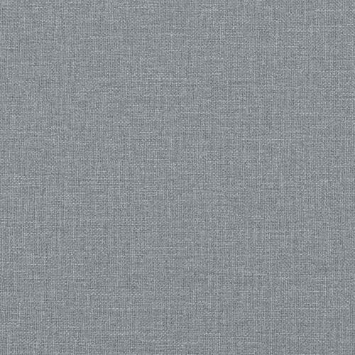 Ottoman seng med madras 120x200 cm stof lysegrå