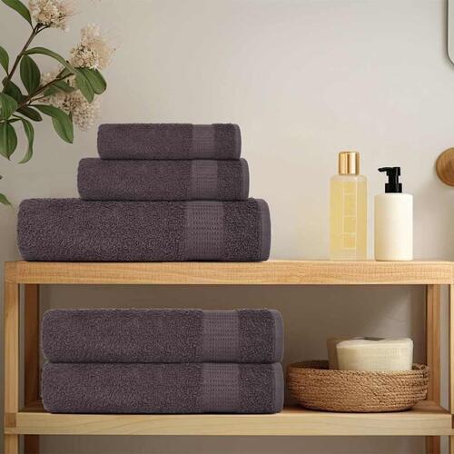 Håndklæder 2 stk. 50x100 cm 360 g/m² 100 % bomuld antracitgrå