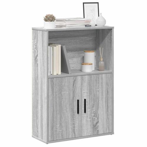 Bogreol 60x24x85 cm konstrueret træ grå sonoma-eg