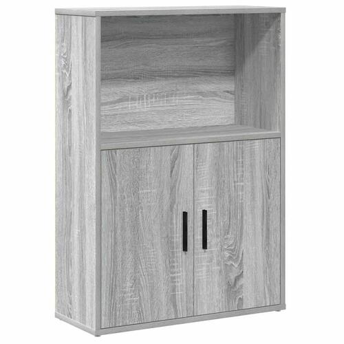 Bogreol 60x24x85 cm konstrueret træ grå sonoma-eg