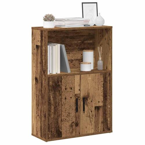 Bogreol 60x24x85 cm konstrueret træ antikt træ