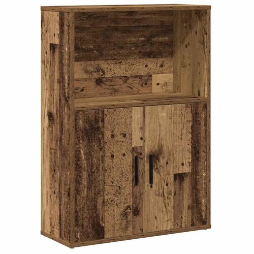 Bogreol 60x24x85 cm konstrueret træ antikt træ