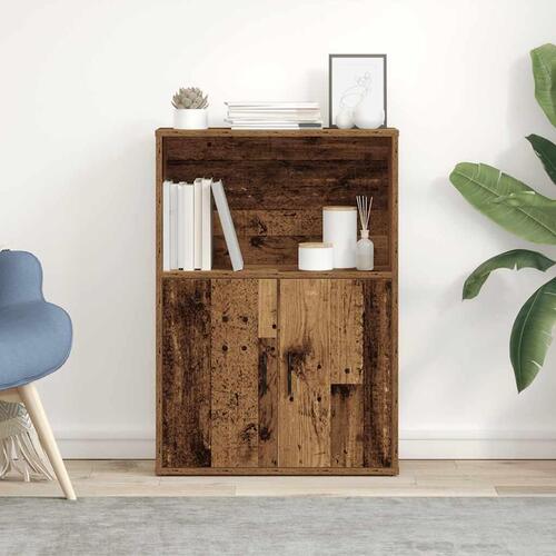 Bogreol 60x24x85 cm konstrueret træ antikt træ