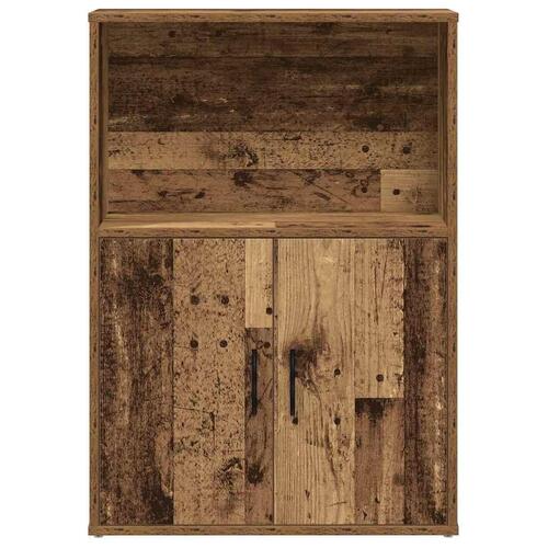 Bogreol 60x24x85 cm konstrueret træ antikt træ