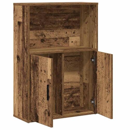 Bogreol 60x24x85 cm konstrueret træ antikt træ