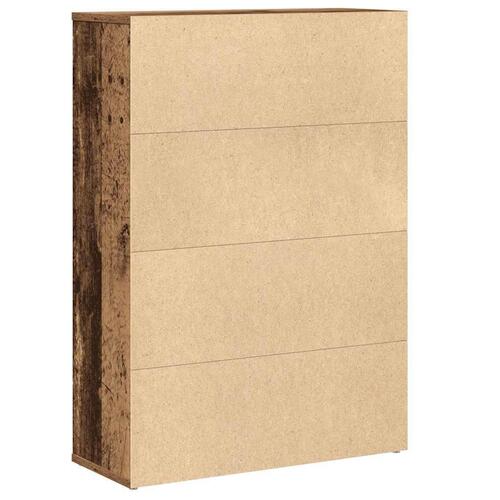 Bogreol 60x24x85 cm konstrueret træ antikt træ