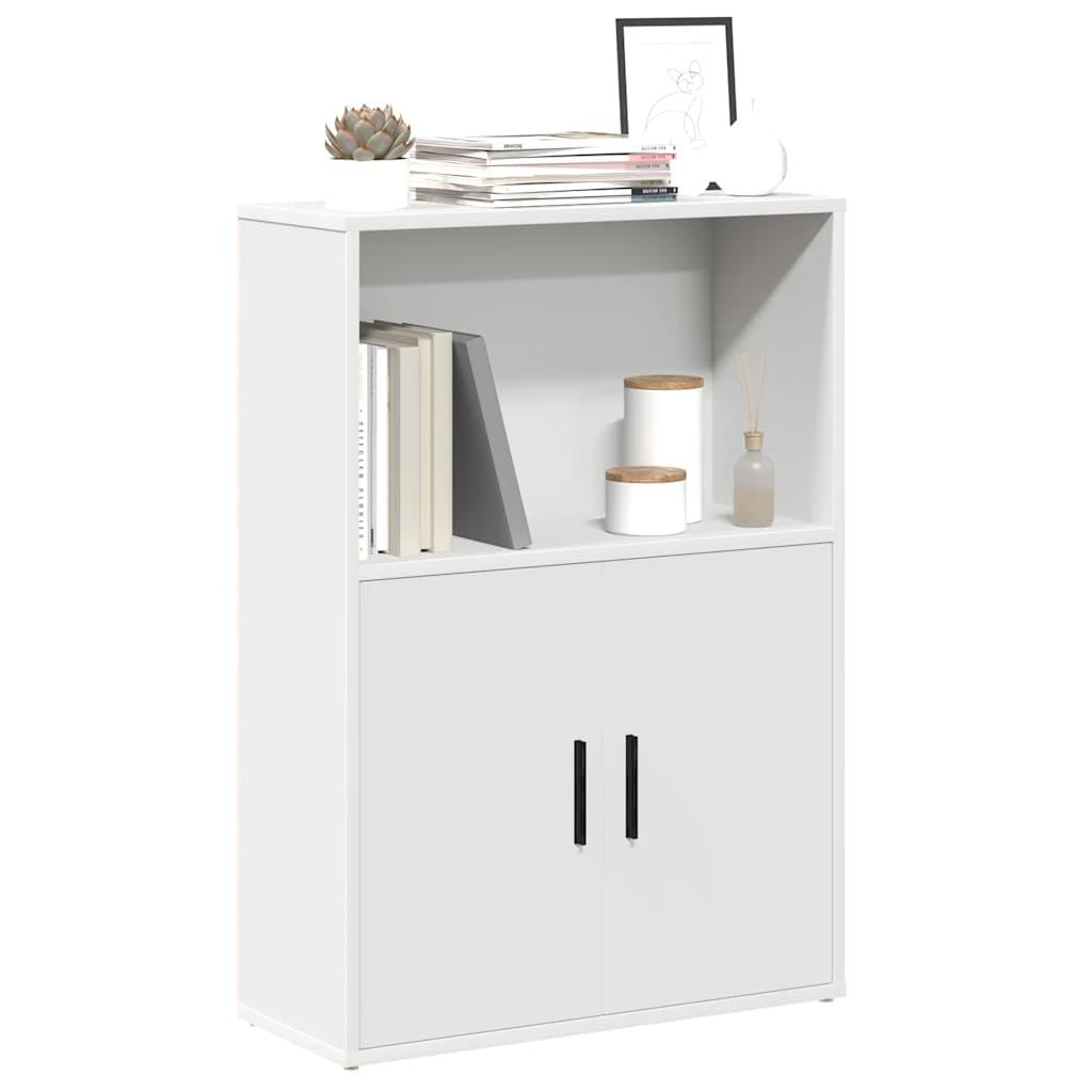 Bogreol 60x24x85 cm konstrueret træ hvid