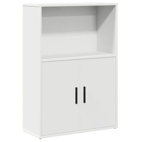 Bogreol 60x24x85 cm konstrueret træ hvid