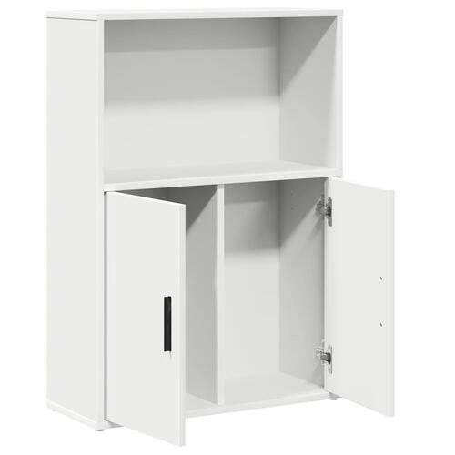 Bogreol 60x24x85 cm konstrueret træ hvid