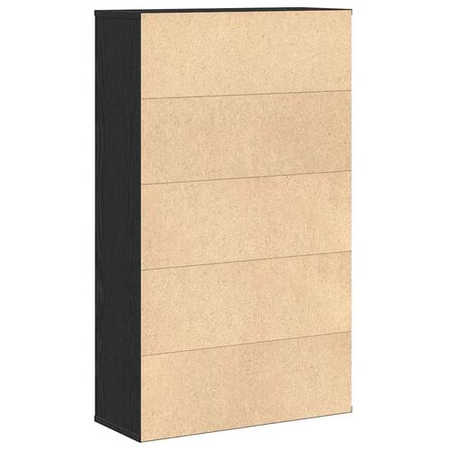 Bogreol 60x24x101,5 cm konstrueret træ sort-eg