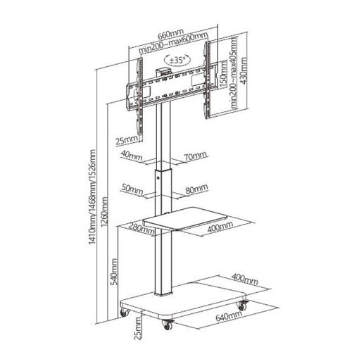 TV-holder TM Electron 40 kg (OUTLET A)