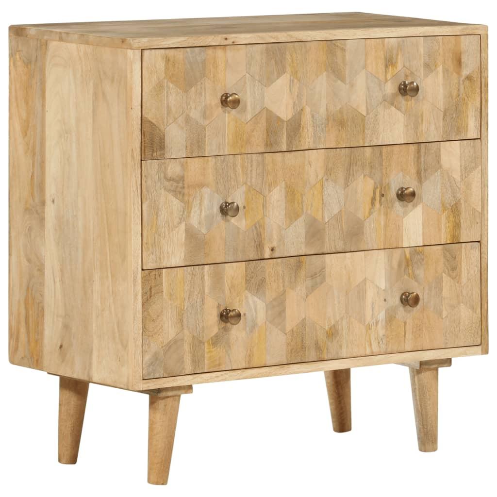 Skuffeskab 70x35x70 cm massivt mangotræ