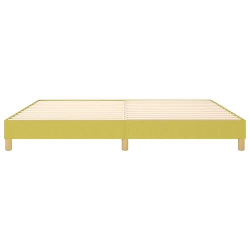 Sengeramme uden madras Grøn 200x200 cm Stof