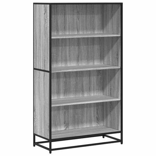 Bogreol 80,5x35x139 cm konstrueret træ grå sonoma-eg