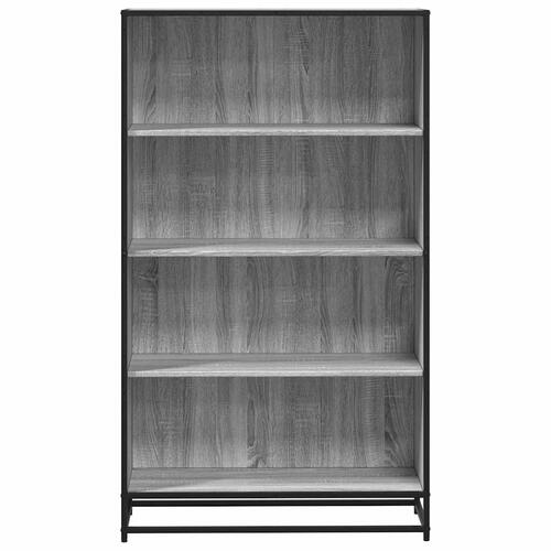 Bogreol 80,5x35x139 cm konstrueret træ grå sonoma-eg