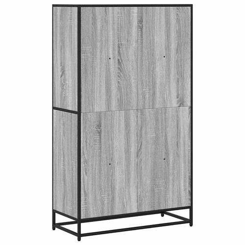 Bogreol 80,5x35x139 cm konstrueret træ grå sonoma-eg