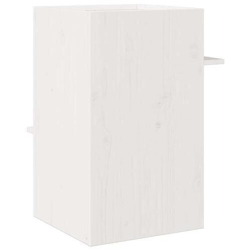 Kattehus 43x43x60 cm massivt fyrretræ hvid