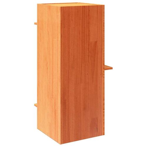 Kattehus 43x43x90 cm massivt fyrretræ gyldenbrun