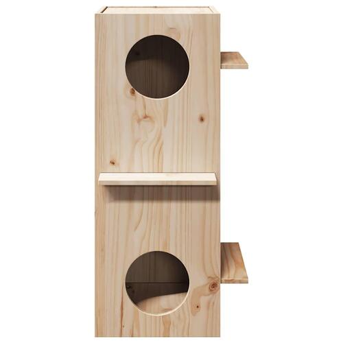 Kattehus 43x43x90 cm massivt fyrretræ