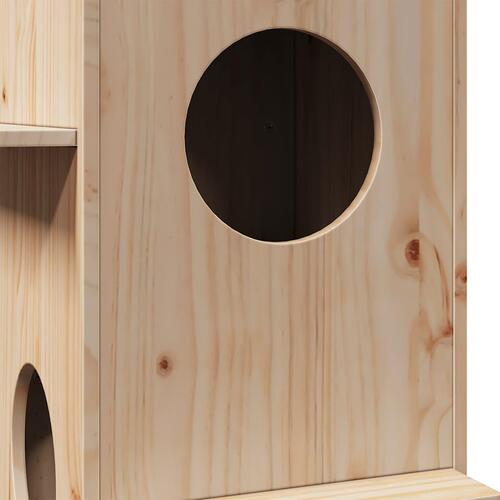 Kattehus 43x43x90 cm massivt fyrretræ