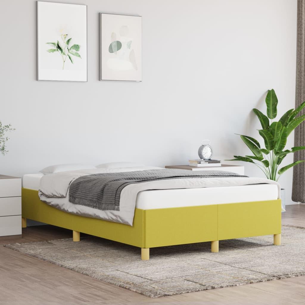 Sengeramme uden madras Grøn 120x200 cm Stof