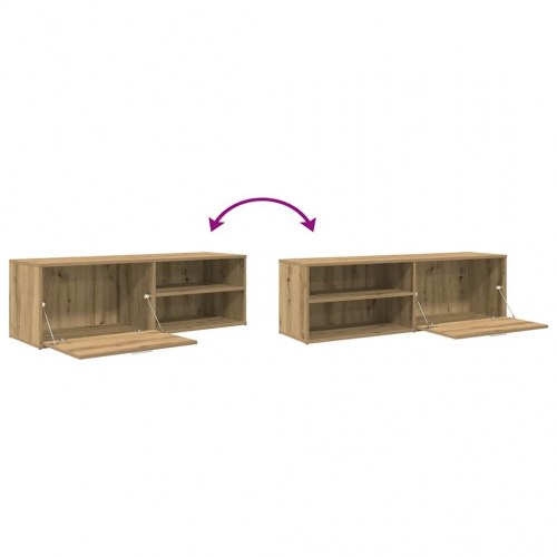 Tv-bord 120 × 34 × 37 cm i konstrueret træ - egetræsfarve