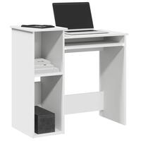 Skrivebord m. hylder 84x40x78 cm konstrueret træ hvid