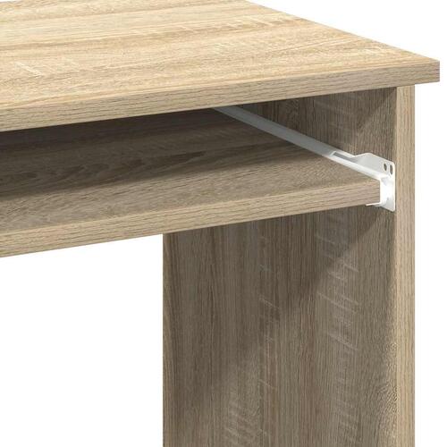 Skrivebord m. hylder 84x40x78 cm konstrueret træ sonoma-eg
