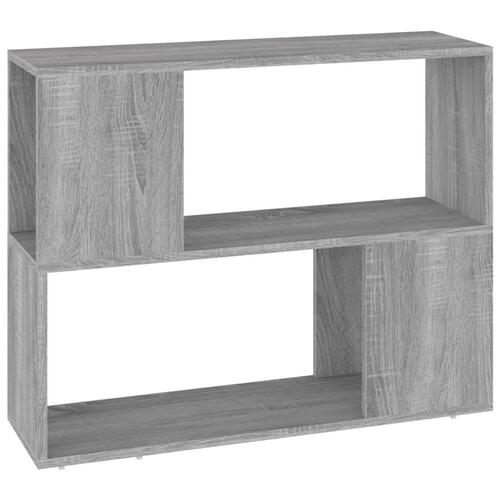 Bogreol/rumdeler 80x24x63 cm grå sonoma-eg