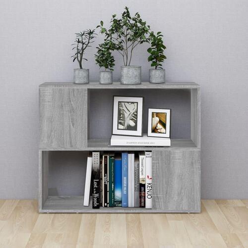 Bogreol/rumdeler 80x24x63 cm grå sonoma-eg