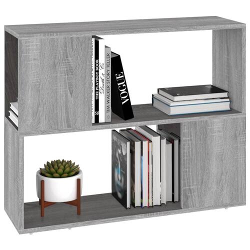 Bogreol/rumdeler 80x24x63 cm grå sonoma-eg