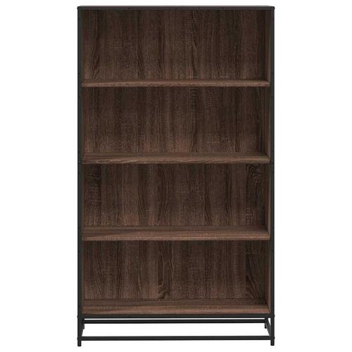 Bogreol 80,5x35x139 cm konstrueret træ brun egetræsfarve
