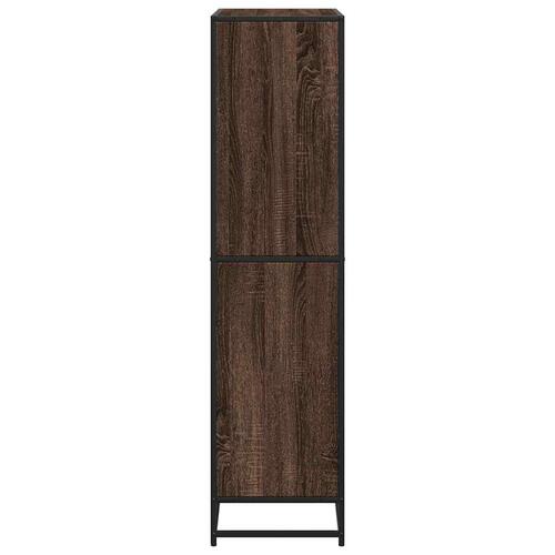 Bogreol 80,5x35x139 cm konstrueret træ brun egetræsfarve