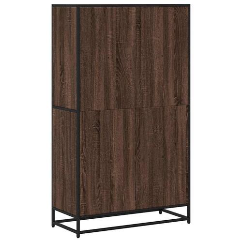 Bogreol 80,5x35x139 cm konstrueret træ brun egetræsfarve